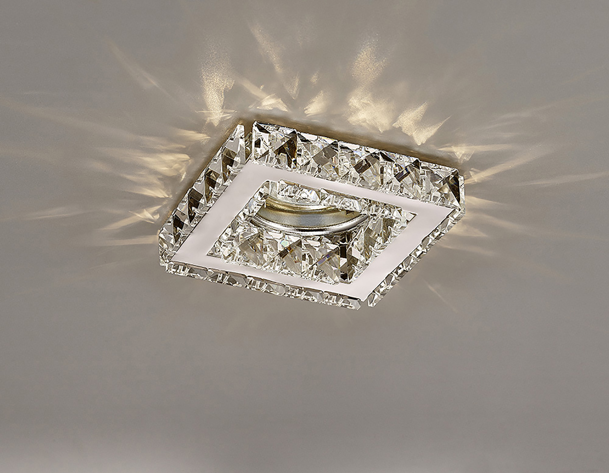 IL30837CH  Galaxy GU10 Square Crystal Downlight